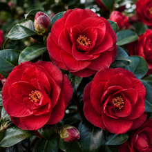 Camellia japonica Black Tie
