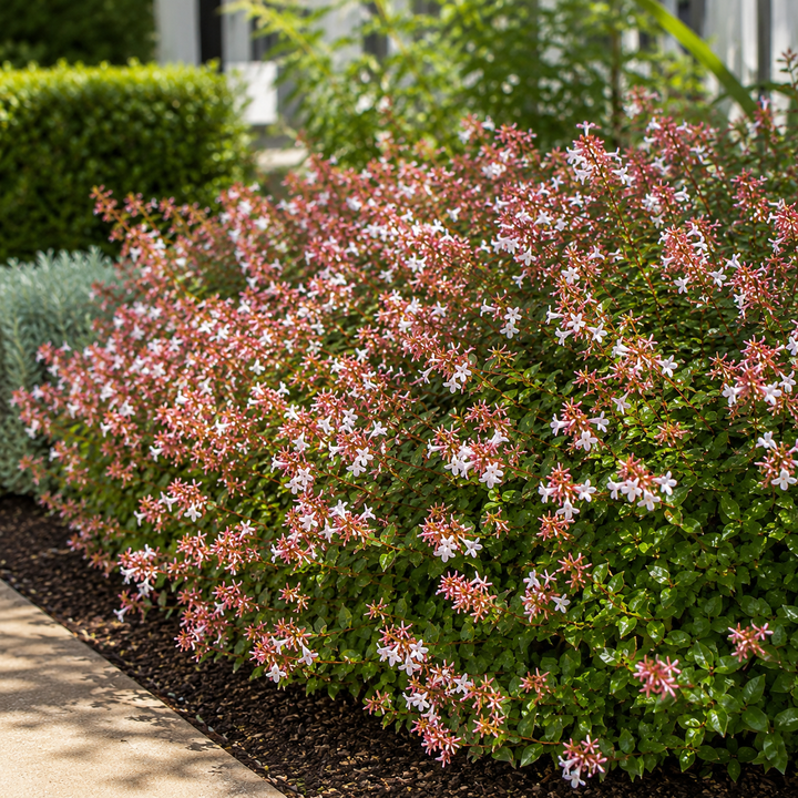 Abelia grandiflora 'Glossy Abelia' - Abelia grandiflora 'Glossy Abelia' in an Australian garden setting