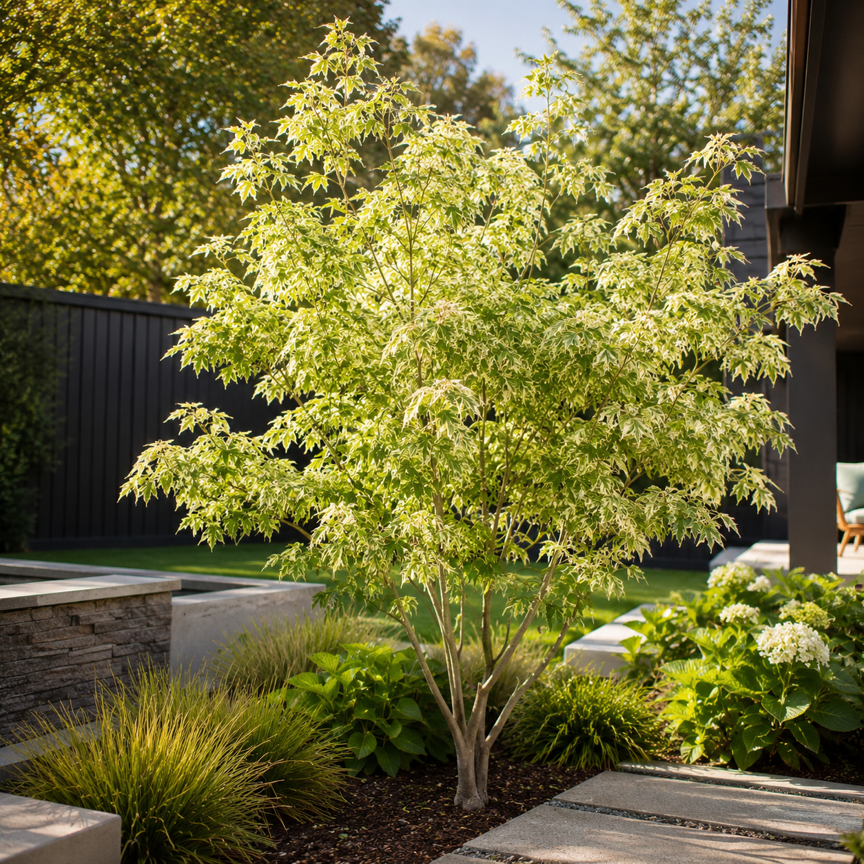 Acer negundo ‘Sensation’ - Acer negundo ‘Sensation’ in an Australian garden setting