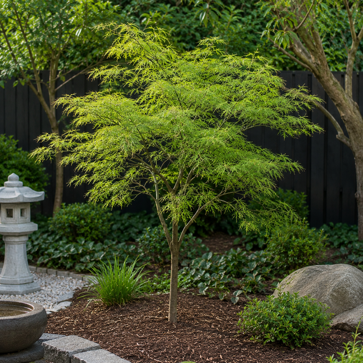 Acer palmatum dissectum ‘Seiryu’ - Acer palmatum dissectum ‘Seiryu’ in an Australian garden setting