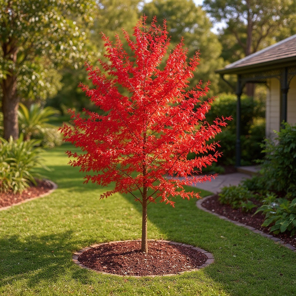 Acer rubrum ‘October Glory’ plant showing broad canopy a strong choice for cooling lawns and outdoor spaces