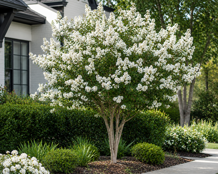 Acoma Crepe Myrtle - Lagerstroemia 'Acoma' in an Australian garden setting