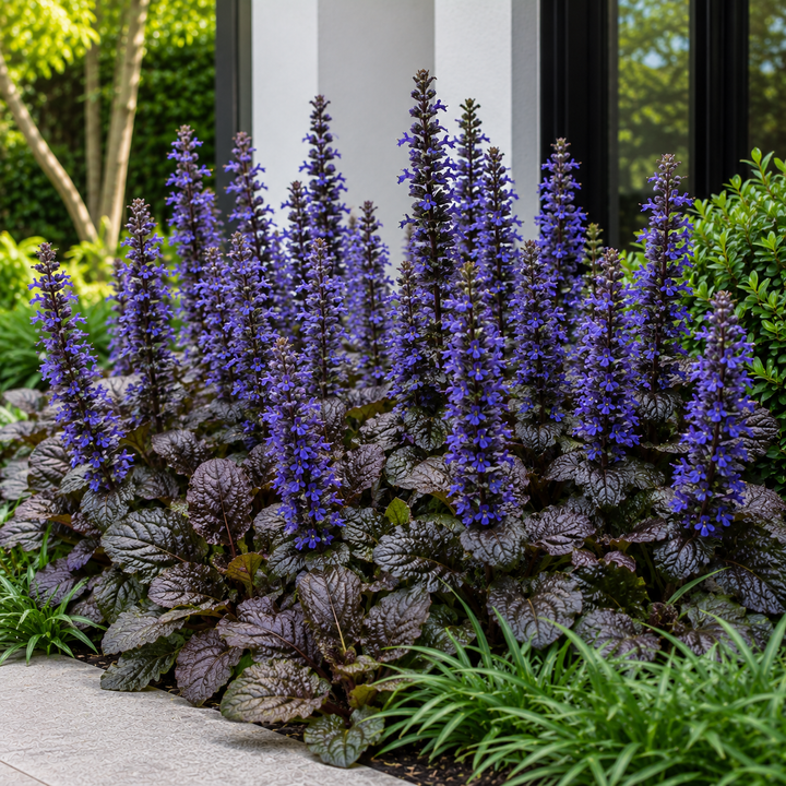 Ajuga Catlins Giant - Ajuga reptans hybrid in an Australian garden setting