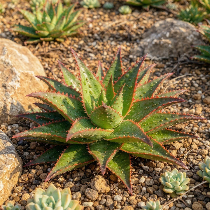 Aloe Christmas Carol- Aloe Christmas Carol plant showing compact rosette