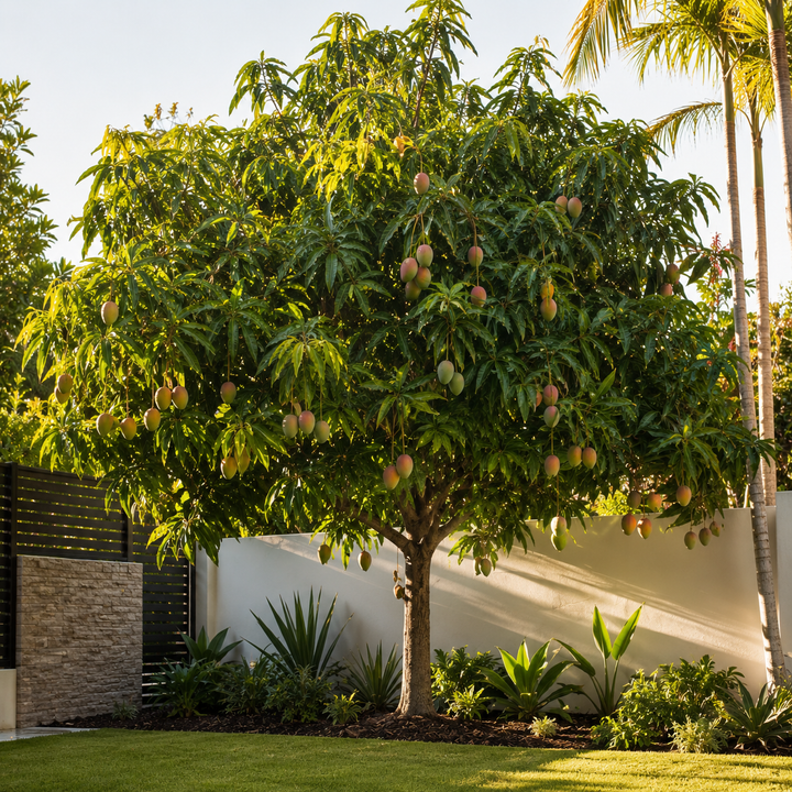 Bowen Mango Tree - Bowen Mangifera indica in an Australian garden setting