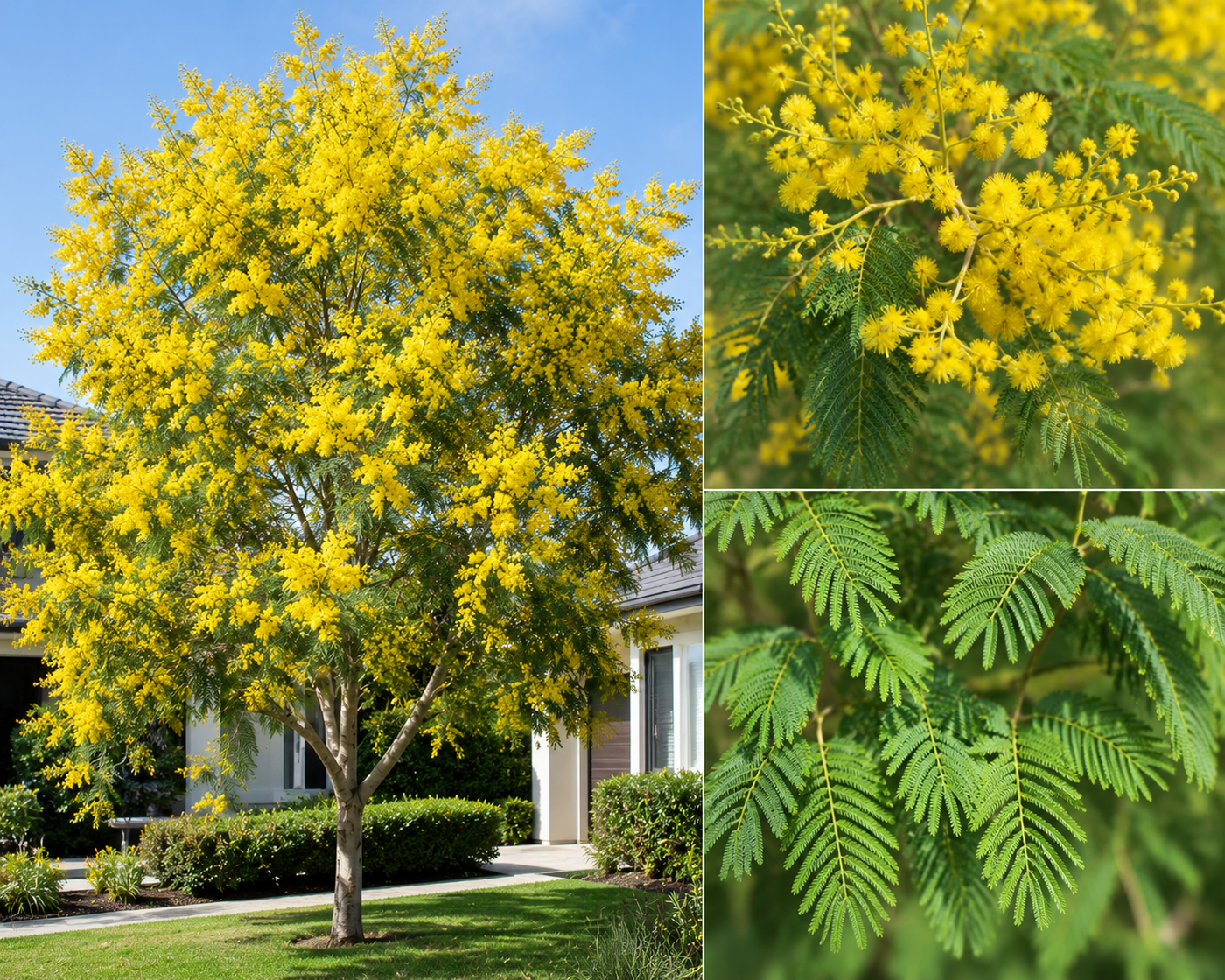 Brisbane Golden Wattle - Acacia fimbriata in an Australian garden setting