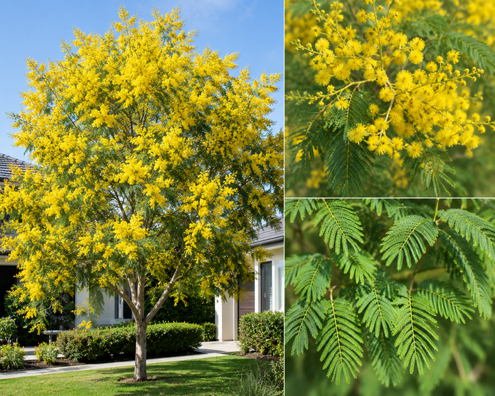 Brisbane Golden Wattle - Acacia fimbriata in an Australian garden setting