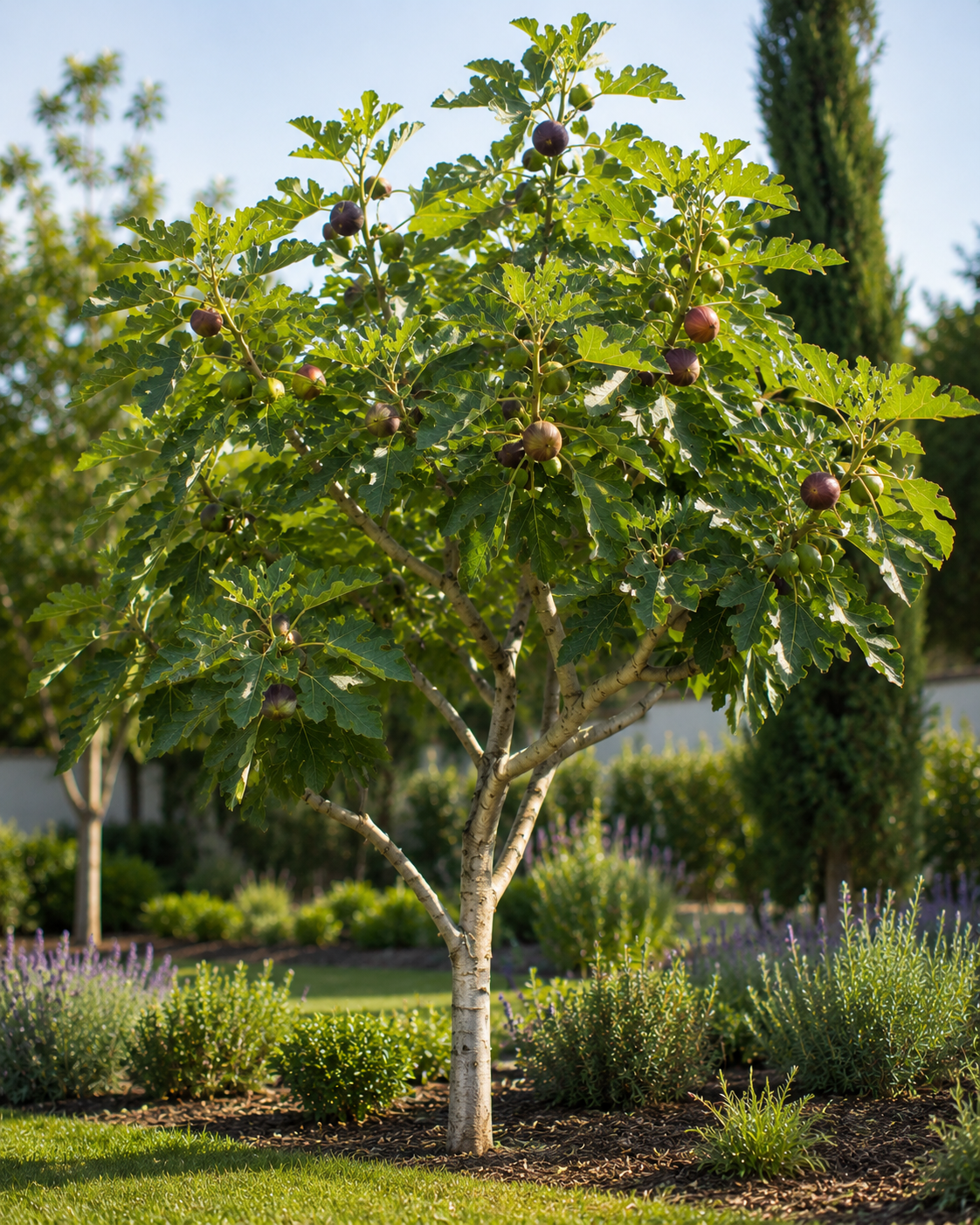 Brown Turkey Fig Tree - Ficus carica 'Brown Turkey' in an Australian garden setting