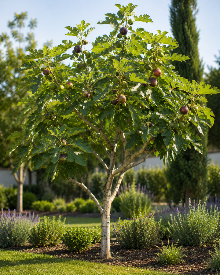Brown Turkey Fig Tree - Ficus carica 'Brown Turkey' in an Australian garden setting