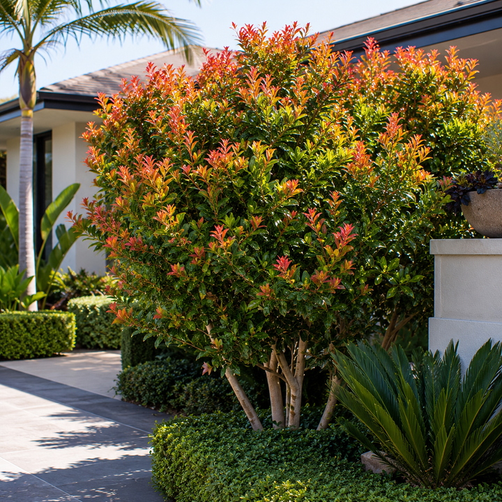 Bush Christmas Lilly Pilly - Syzygium australe 'Bush Christmas' in an Australian garden setting