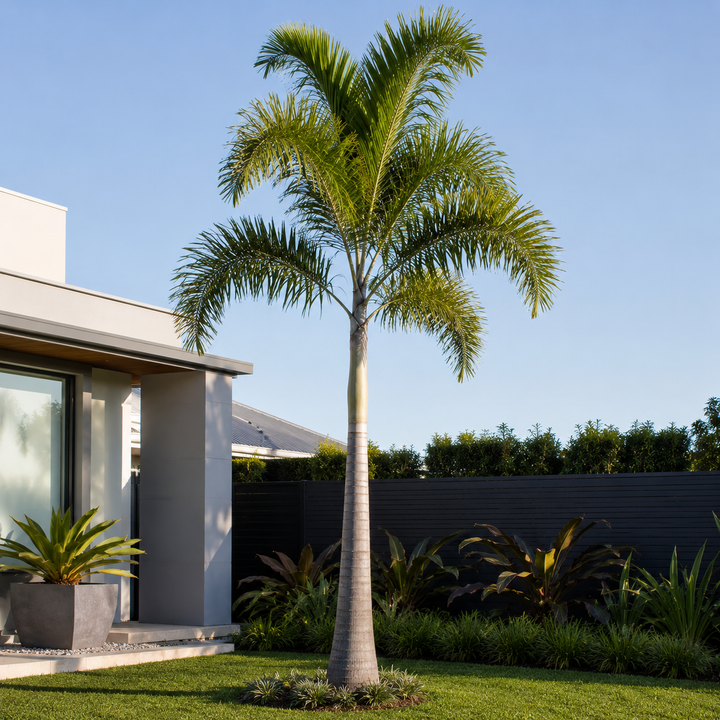 Christmas Palm - Veitchia merrillii in an Australian garden setting