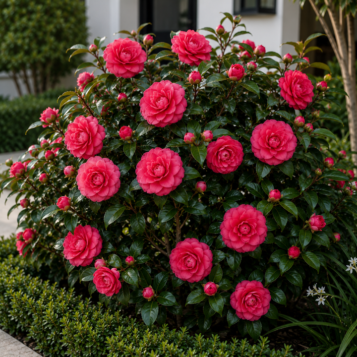 Camellia japonica CM Hovey