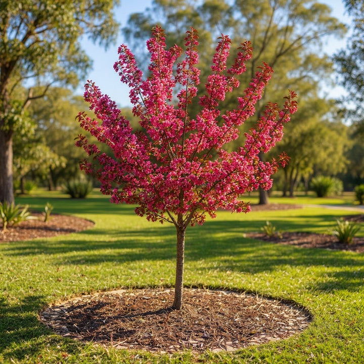 Crab Apple plant showing rich coloured foliage