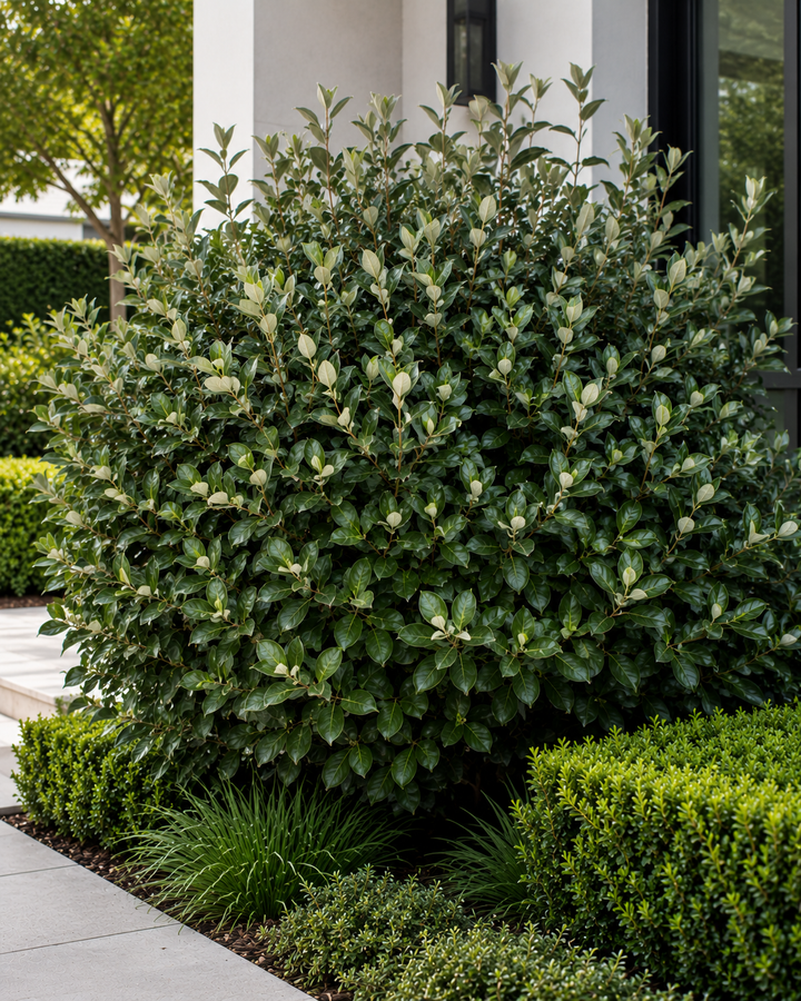 Ebbing’s Silverberry - Elaeagnus × ebbingei in an Australian garden setting