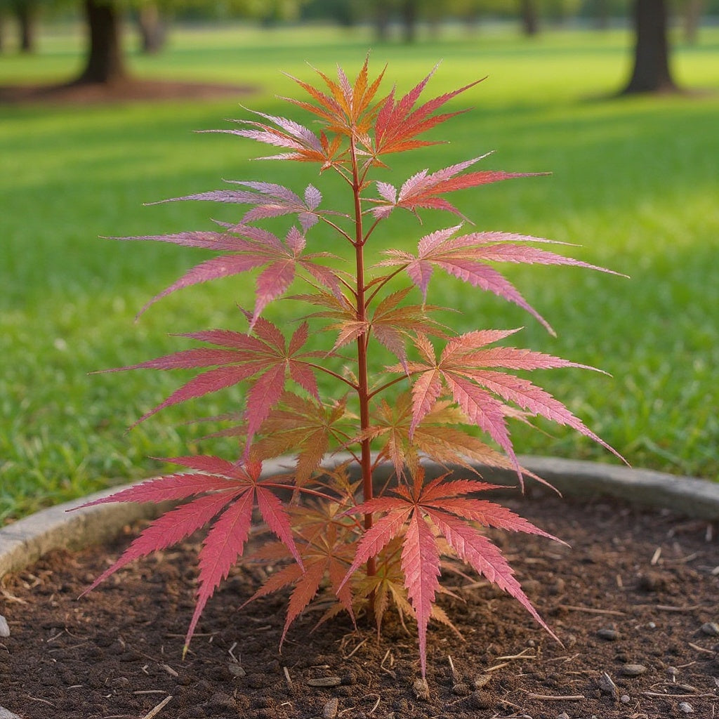 Elegans Japanese Maple plant showing graceful, weeping foliage