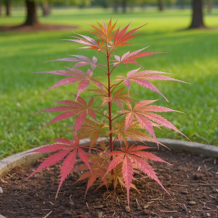 Elegans Japanese Maple plant showing graceful, weeping foliage
