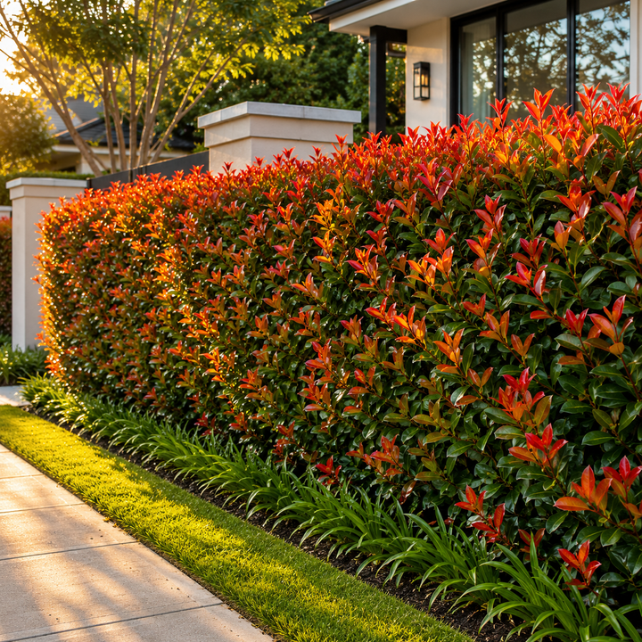 Forest Flame Lilly Pilly - Syzygium australe 'Forest Flame' in an Australian garden setting