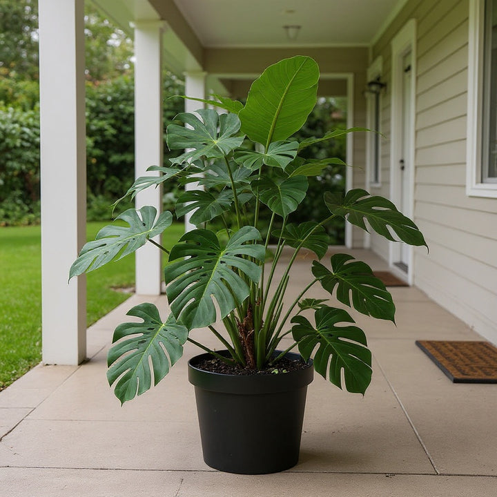 Fruit Salad Plant showing massive, lush green foliage