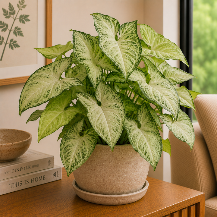 Goosefoot Plant - Syngonium ‘White Butterfly’ in an Australian garden setting