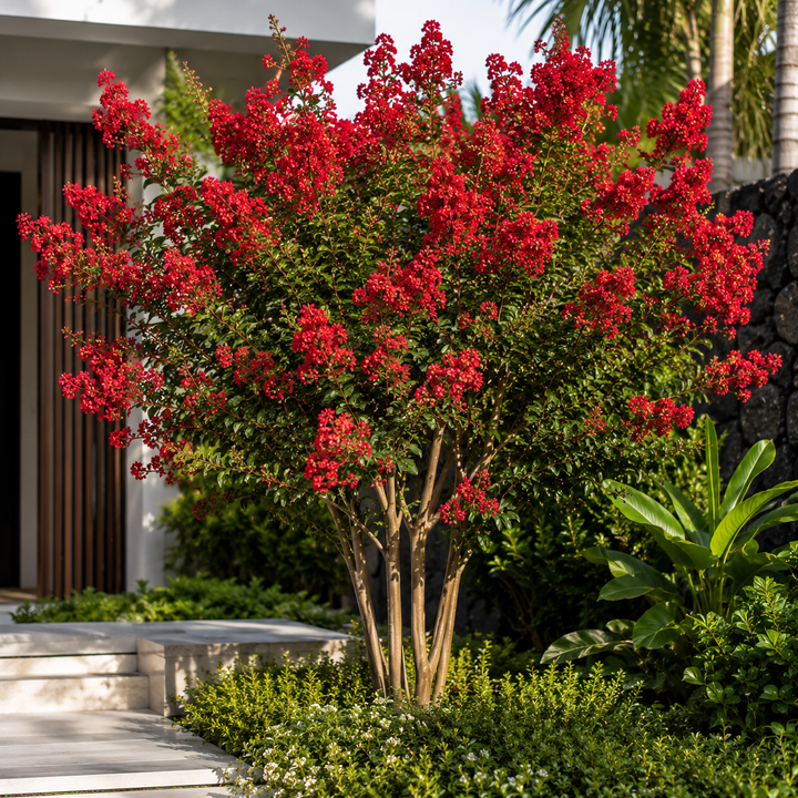 Grande Red™ Crepe Myrtle - Grande Red™ Lagerstroemia spp. in an Australian garden setting