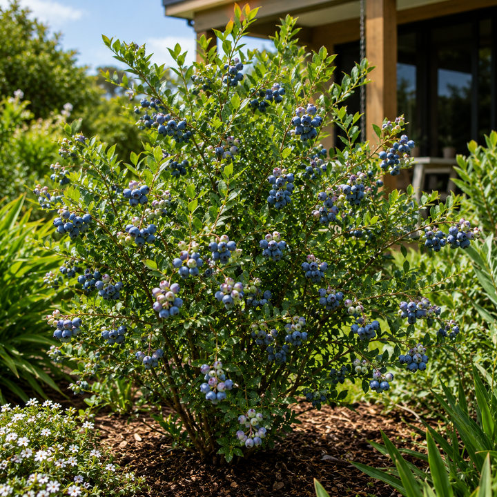 Gulf Coast Blueberry - Vaccinium 'Gulf Coast' in an Australian garden setting