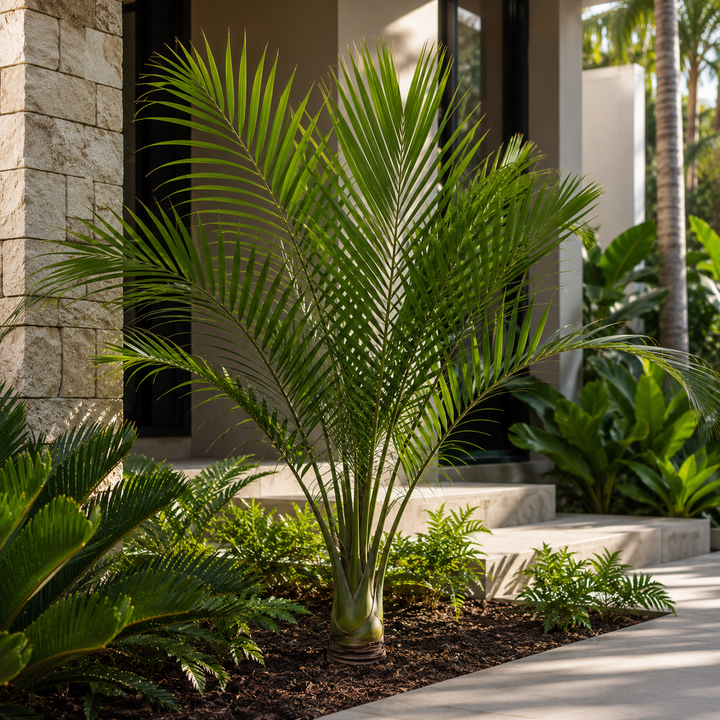 Itaya Palm - Itaya amicorum in an Australian garden setting