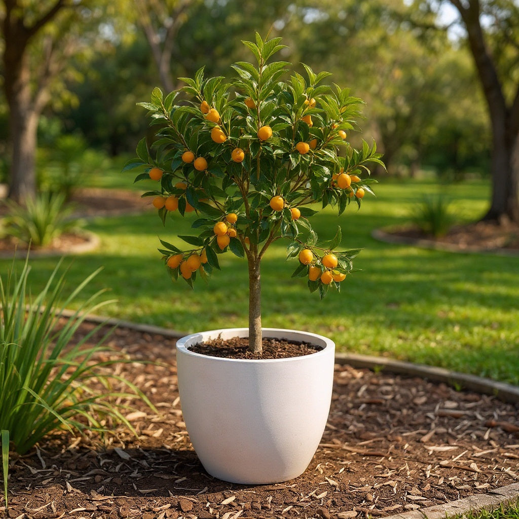 Kumquat Tree showing fragrant spring blossoms