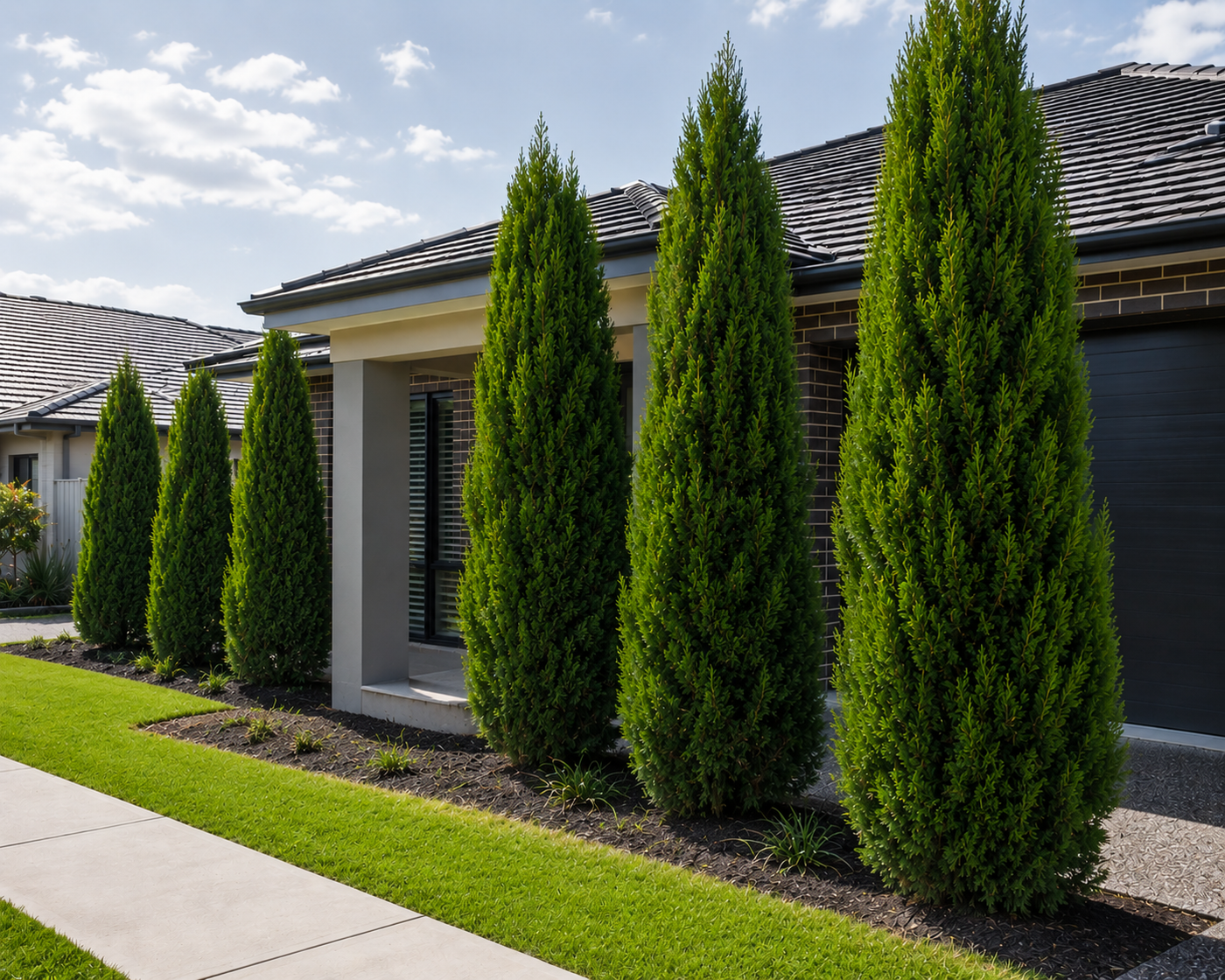 Leighton Green - Cupressocyparis leylandii in an Australian garden setting