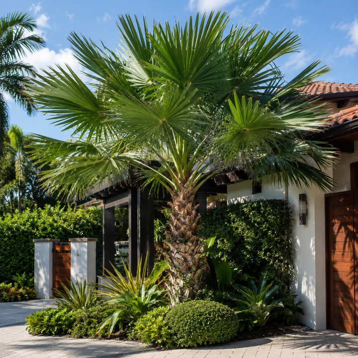 Magnificent Sabal Palm - Sabinaria magnifica in an Australian garden setting