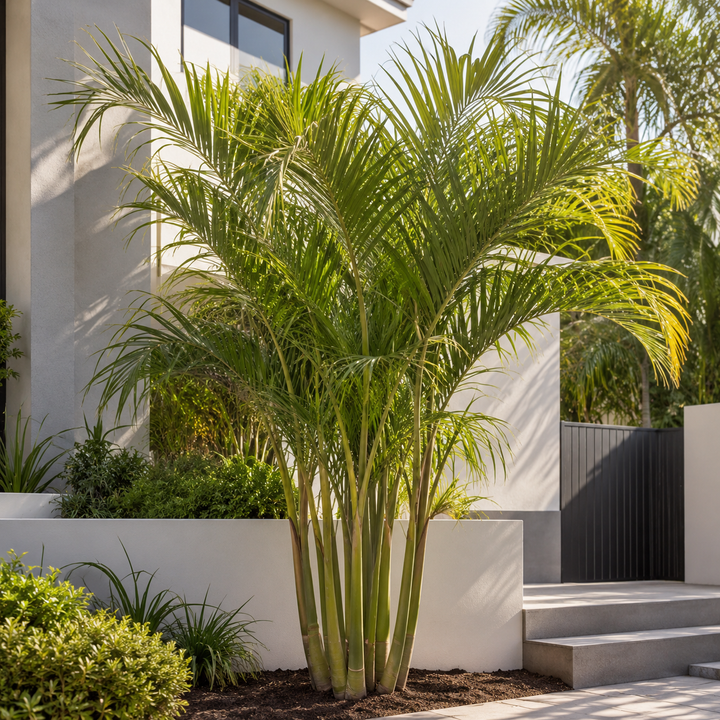 Manambe Palm - Dypsis rivularis in an Australian garden setting