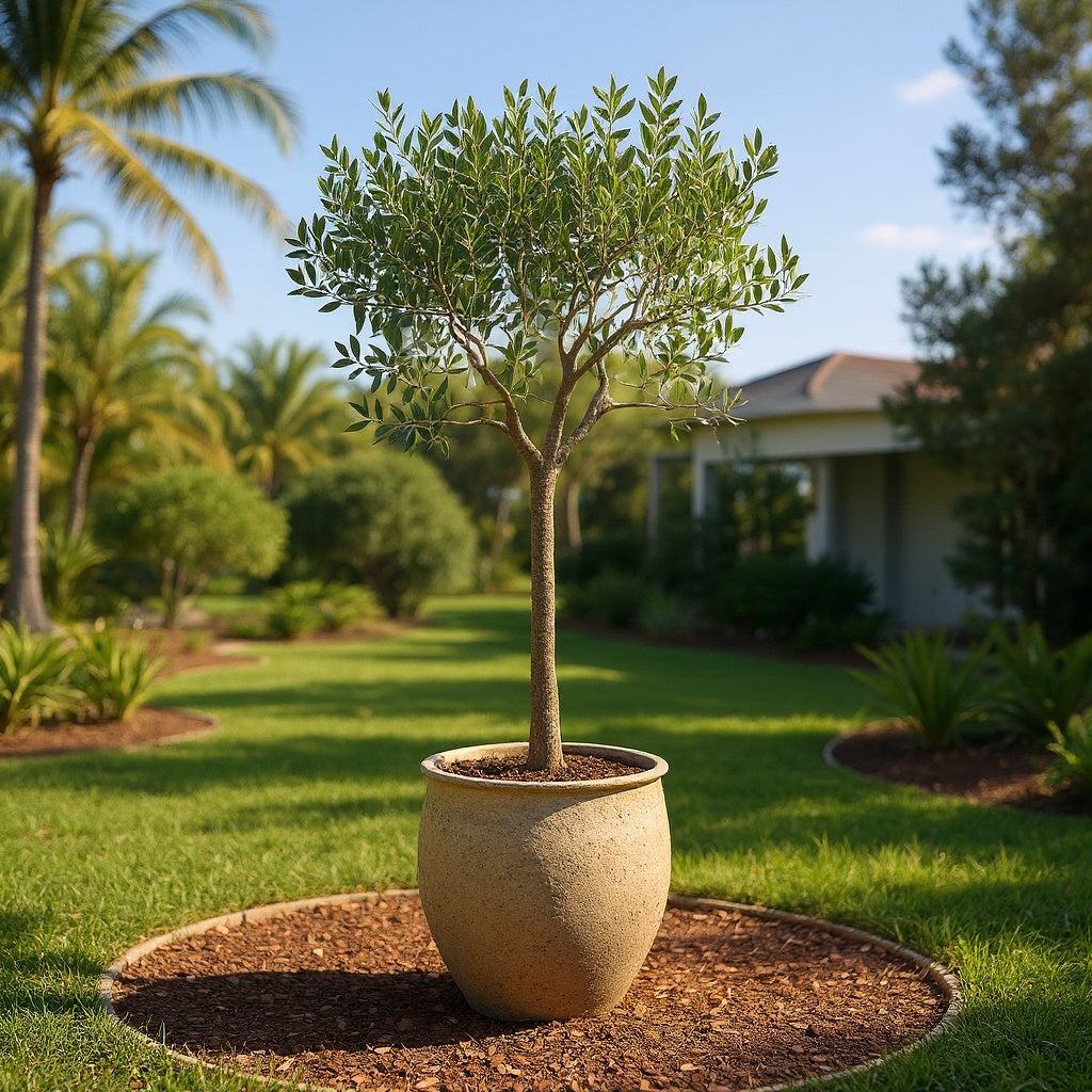 Manzanillo Olive Tree showing evergreen mediterranean beauty