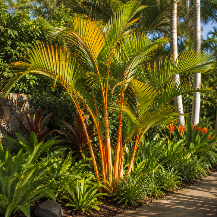 Areca vestiaria orange form