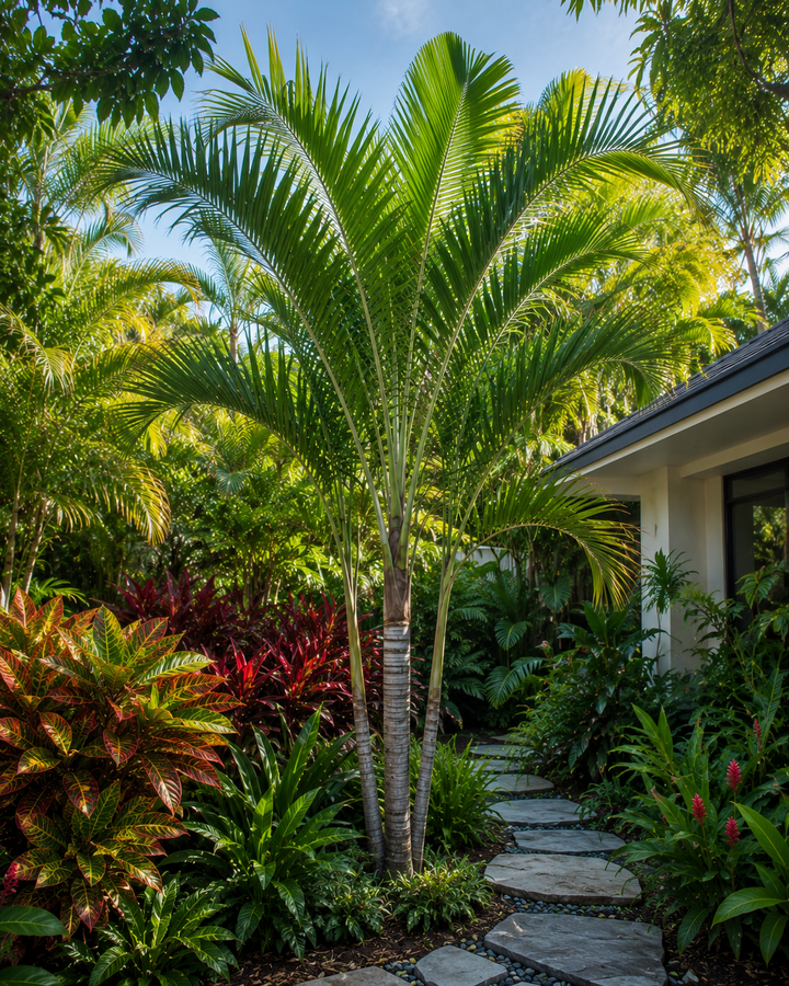 Pamba Palm - Dypsis pembana in an Australian garden setting