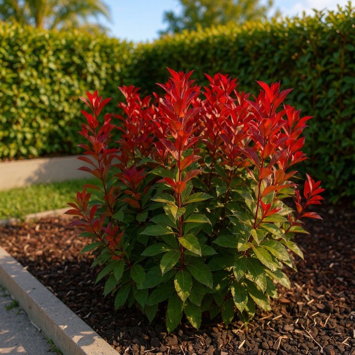 Red Robin plant showing fresh foliage