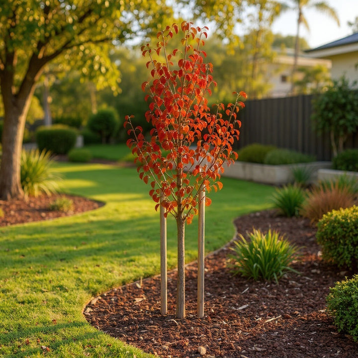 Red Spire Ornamental Pear plant showing masses of white flowers