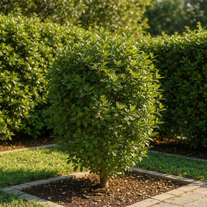 Sandankwa Viburnum plant showing glossy green foliage