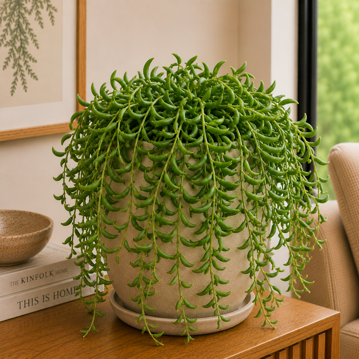 Senecio radicans – String of Bananas in an Australian garden setting