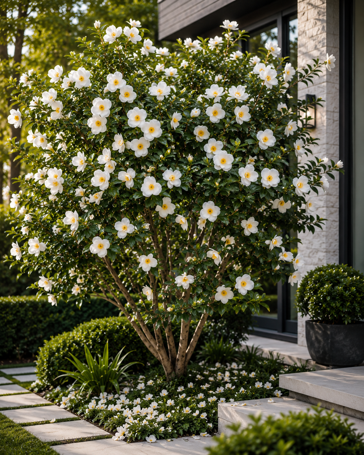 Camellia sasanqua setsugekka