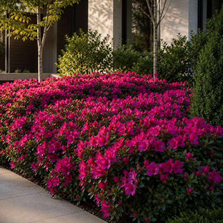 Shiraz Indica Azalea - Azalea indica 'Shiraz' in an Australian garden setting