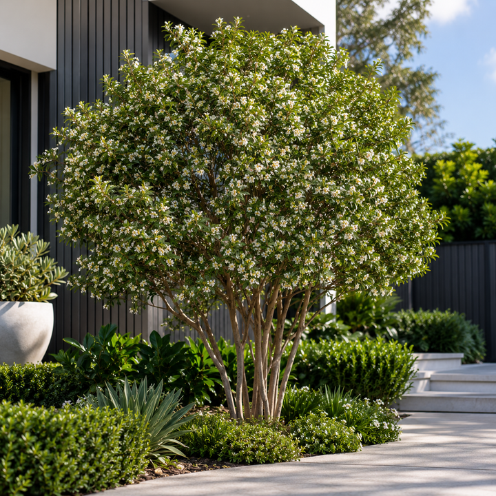 Sweet Midgen Berry - Austromyrtus dulcis in an Australian garden setting
