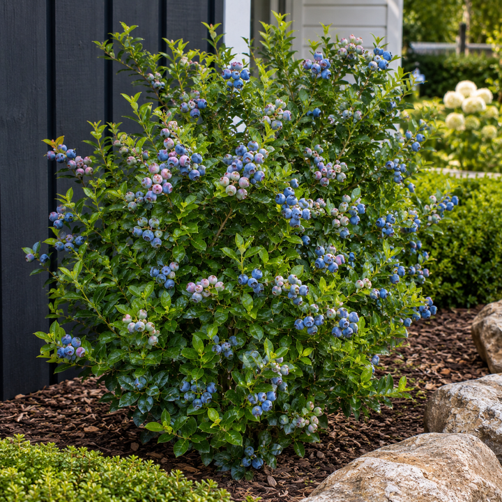 Vitality Blueberry - Vaccinium 'Vitality' in an Australian garden setting