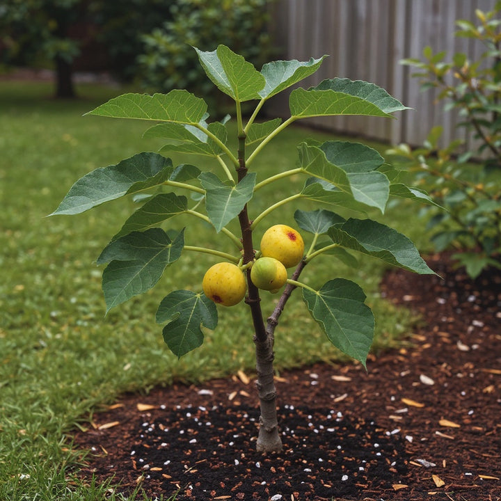 White Genoa Fig showing large, honey-flavoured fruit with soft pink flesh