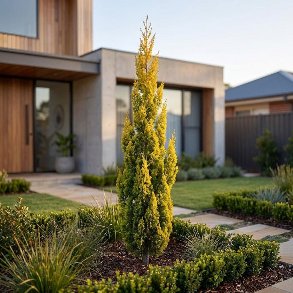 Swanes Golden Pencil Pine - Cupressus sempervirens 'Swanes Gold'